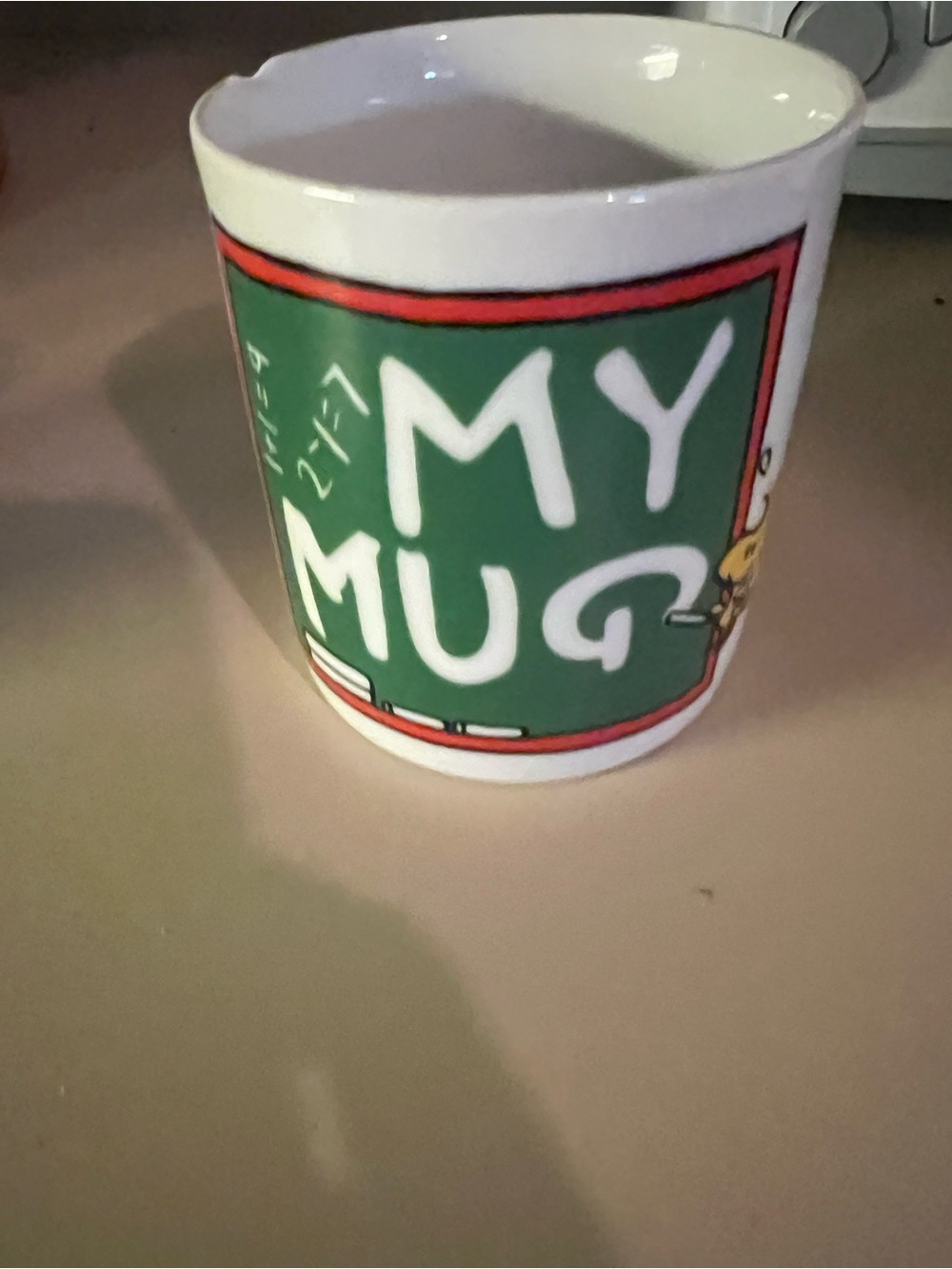 Green "MY MUG" Ceramic Coffee Mug - Unbranded